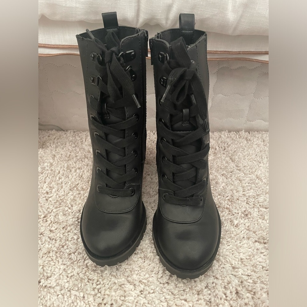 Steve Madden heeled combat boots